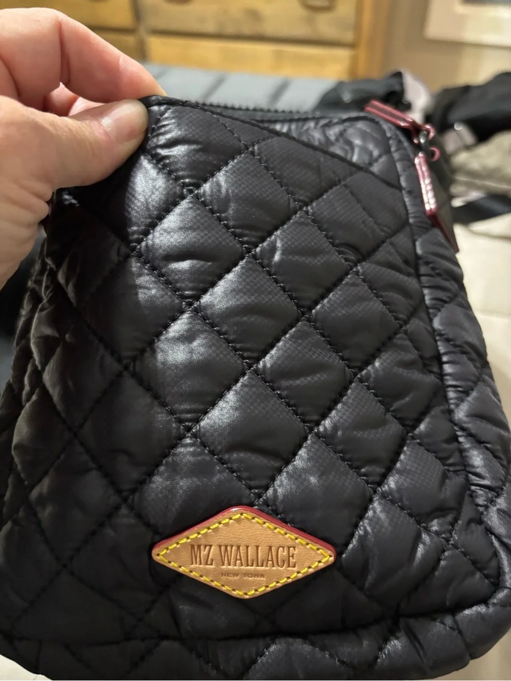 Quilted Black Crossbody Bag - MZ Wallace